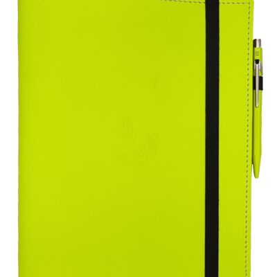 Funda para Escritorio en Piel Genuina - Resplandor Amarillo