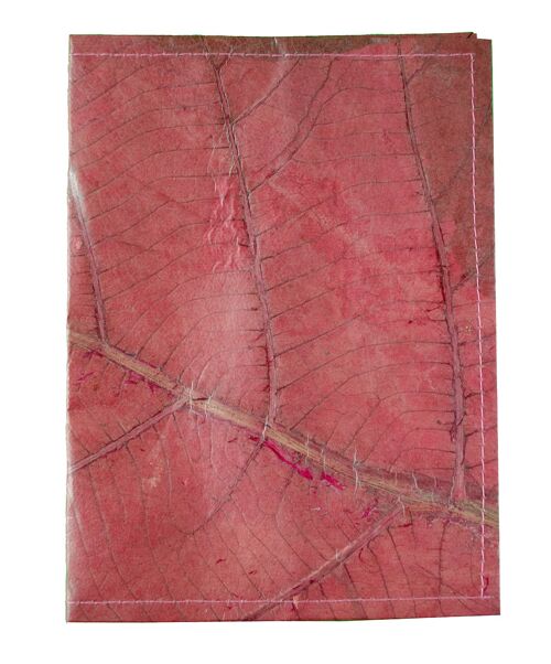 Leaf Leather A5 Slipcover - Pink