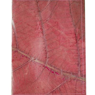 Leaf Leather A5 Slipcover - Pink
