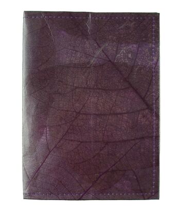 Housse Feuille A5 en Cuir - Violet 1