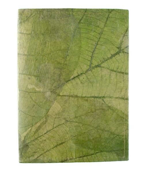 Leaf Leather A5 Slipcover - Green