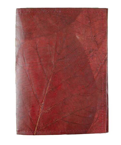 Leaf Leather A5 Slipcover - Red