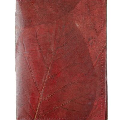 Leaf Leather A5 Slipcover - Red