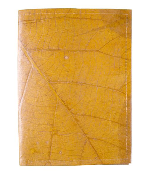 Leaf Leather A5 Slipcover - Yellow