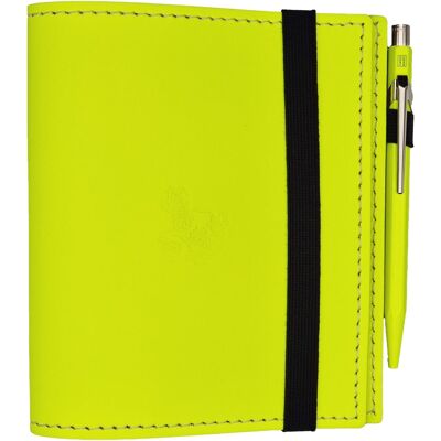 Mini Funda de Cuero Genuino - Resplandor Amarillo