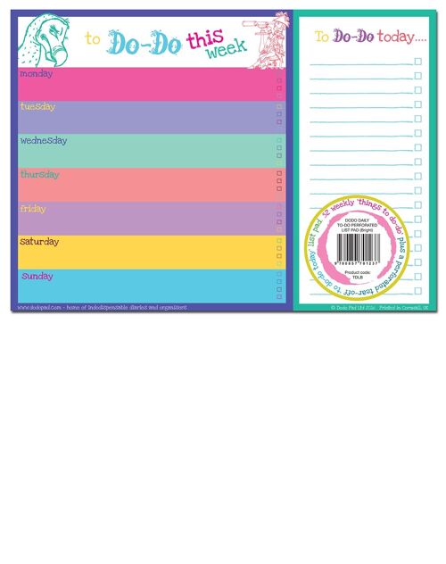 Daily To Do-Do Listpad A4 Bright