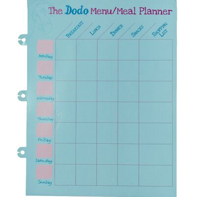 The Dodo Menu/Meal Planner (wipe-clean divider)