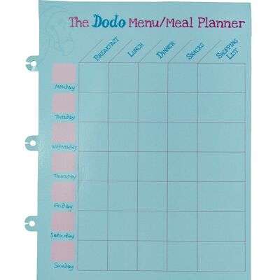 Der Dodo Menü-/Essensplaner (abwischbare Trennwand)
