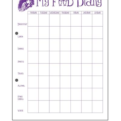 The Dodo Book of Wellbeing - Food Diary Refill