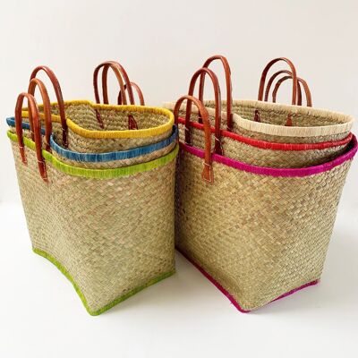 Panier artisanal "Penjy naturels" taille GM - 18 pièces assorties