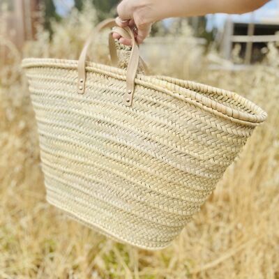 CESTA Nº9 ASA CORTA PIEL 58X39CM