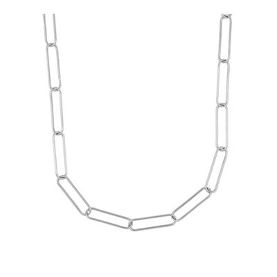 Cadena eslabones larga plata - Collar eslabones de plata