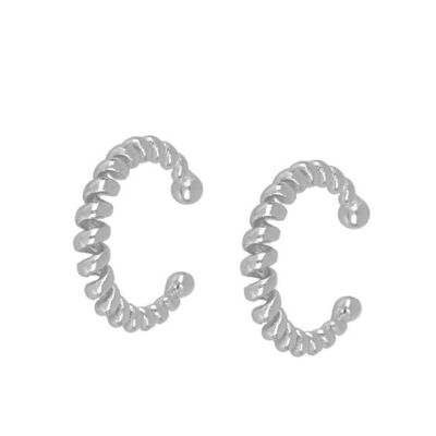 Earcuff Muelle Plata