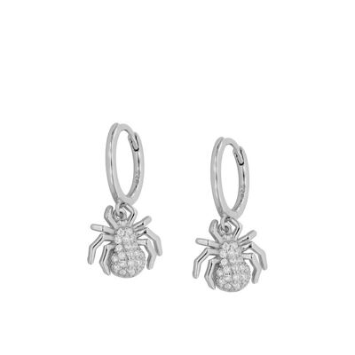 Pendientes Spider Plata - Par