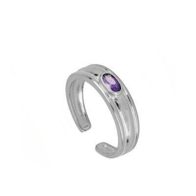 Anillo Emperatriz Lila Plata