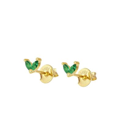 Butterfly verde plata - Par