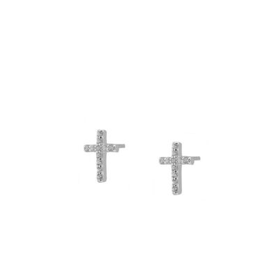 Cruz latina plata - Par