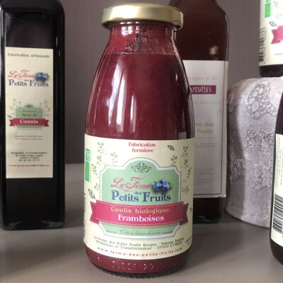 Organic raspberry coulis