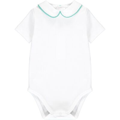 Baby Bodysuit with 1/2 sleeves and Peter Pan collar