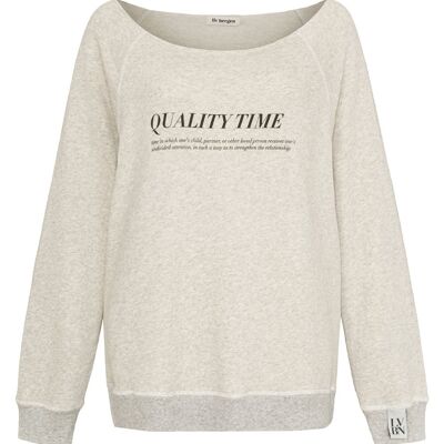 Sweater QUALITYTIME in grey melange