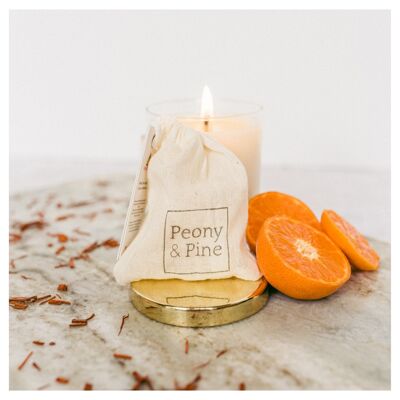 Mandarin & Sandalwood Wax Melts | Soy Wax | Total 72hr Burn | Eco Friendly