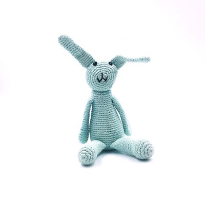 Jouet bébé Mon premier hochet lapin – turquoise clair