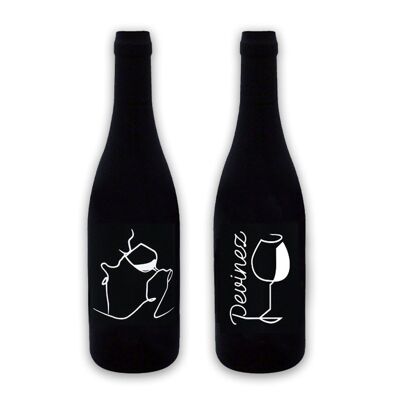 Set of 2 bottle covers - Marking "NEZ / GUESS"