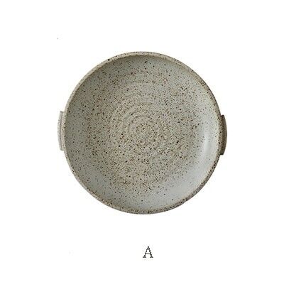 Assiette japonaise en céramique « Watsuji » ! - Blanc cassé - 16.5cm
