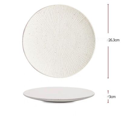 Assiette japonaise en céramique « Shiro » - Blanc - 26,3cm