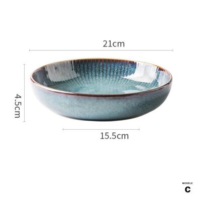 Vaisselle en porcelaine Collection « Senzo » - C : Bol à salade - 21cm