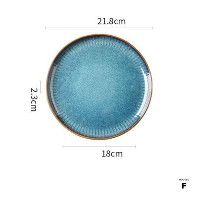 Vaisselle en porcelaine Collection « Senzo » - F : Assiette plate - 21cm