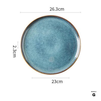 Vaisselle en porcelaine Collection « Senzo » - G : Assiette plate - 29cm