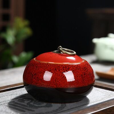 Pot à thé style japonais en céramique « Yaginuma » - Rouge