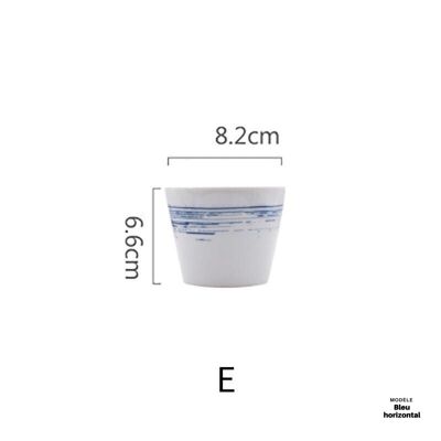 Tasse japonaise « Kashiwa » - Bleu horizontal (E)