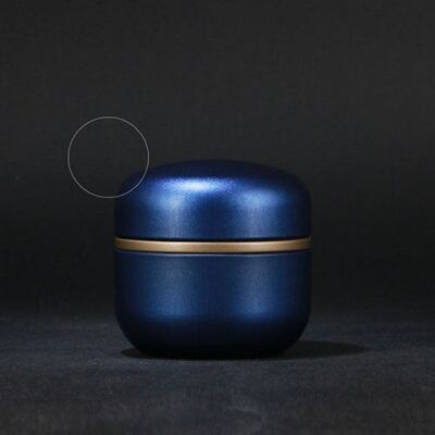 Petit pot à thé japonais en métal « Katagiri » - Bleu
