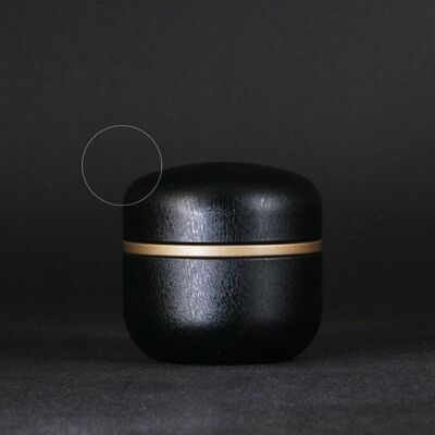 Petit pot à thé japonais en métal « Katagiri » - Noir