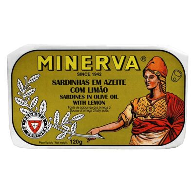 MINERVA - Sardinas Enteras en Aceite de Oliva con Limón -120gr