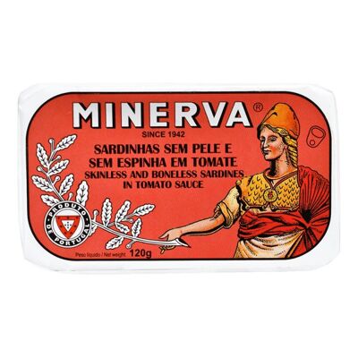 MINERVA - Sardines sans peau et sans arêtes à la tomate -120gr