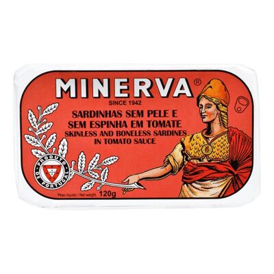 MINERVA - Skinless and Boneless Sardines in Tomato -120gr