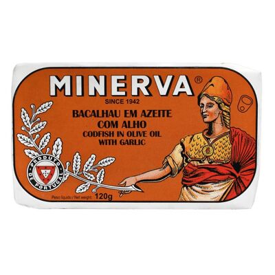 MINERVA - Bacalao en Aceite de Oliva y Ajo -120gr
