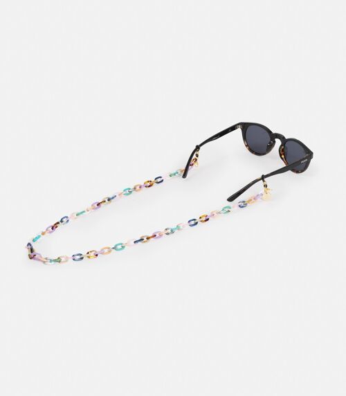 Cordón de Gafas  Eslabones Rectangulares Multicolor Lila