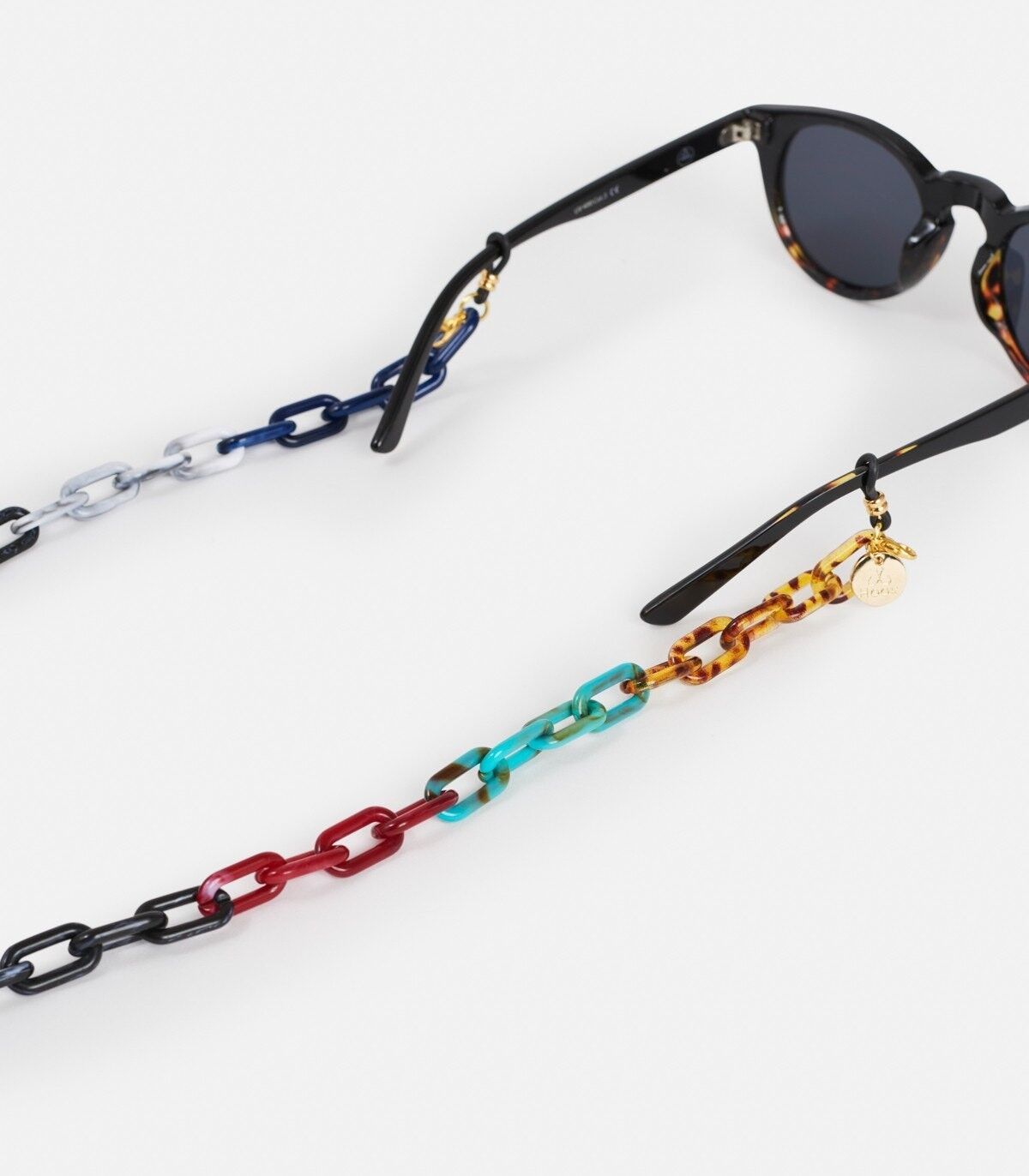 Cordón Para Gafas Eslabones Rectangulares Tie Dye Contraste