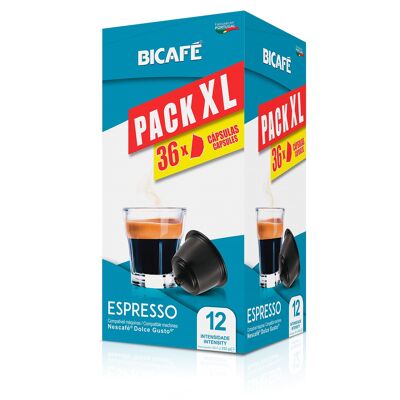 Café Espresso Pack XL 36 - cápsulas compatibles con Dolce Gusto