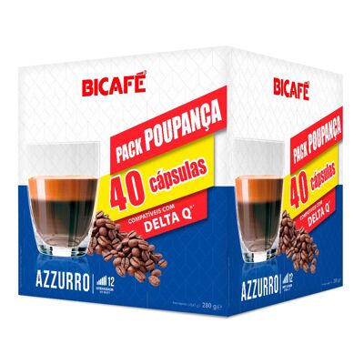 Café Pack Poupança Azzurro 40 - cápsulas compatibles con Delta Q