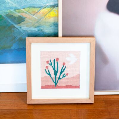 Kit de bordado de cactus del desierto | Bordado de bricolaje