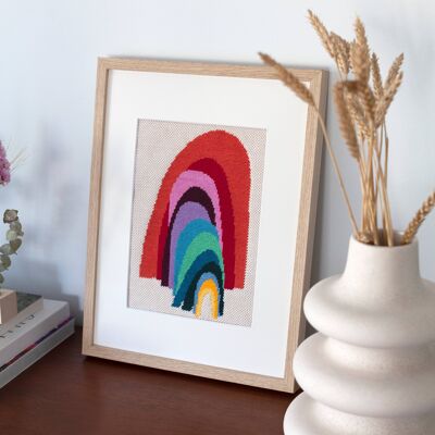 Von der anderen Seite Rainbow Needlepoint Kit | DIY-Stickerei