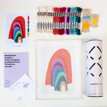 De l'autre côté Rainbow Needlepoint Kit | BRICOLAGE Broderie 2