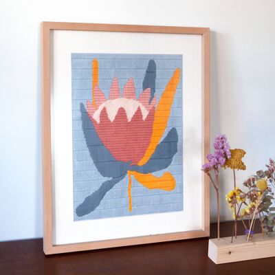 King Protea Needlepoint Kit | DIY Embroidery