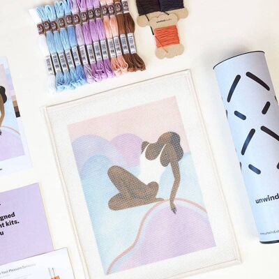 Lilac Sunset Needlepoint Kit | DIY Embroidery