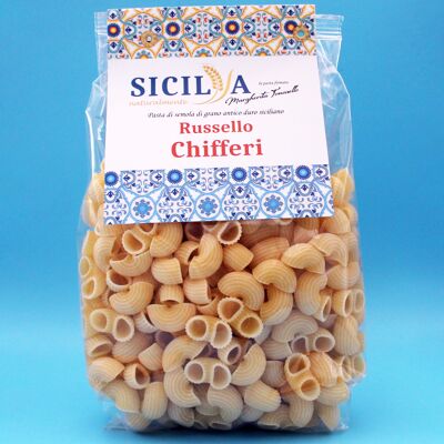 Pâtes Chifferi Russello - Fabriquées en Italie (Sicile)